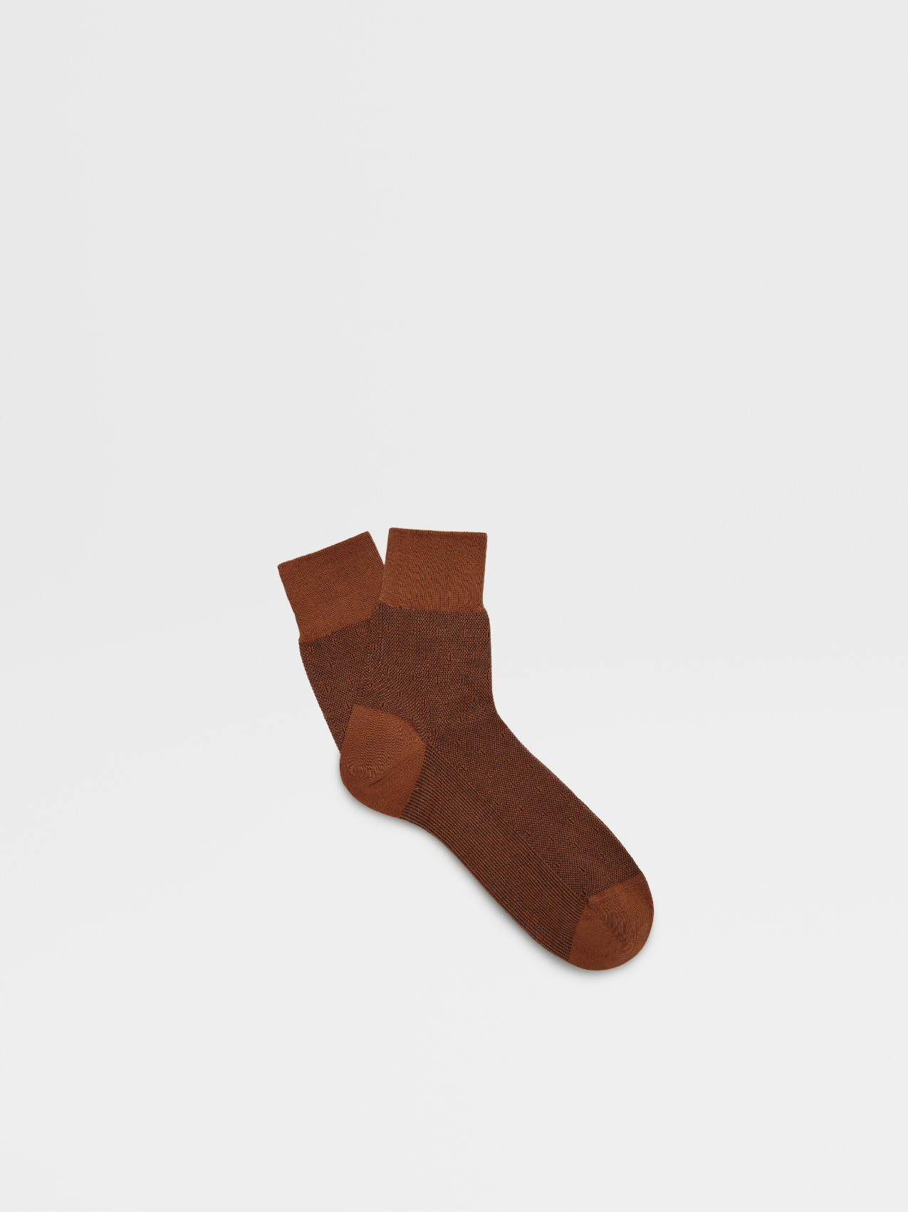Foliage 色微型图案棉质混纺面料中筒袜